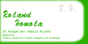 roland homola business card